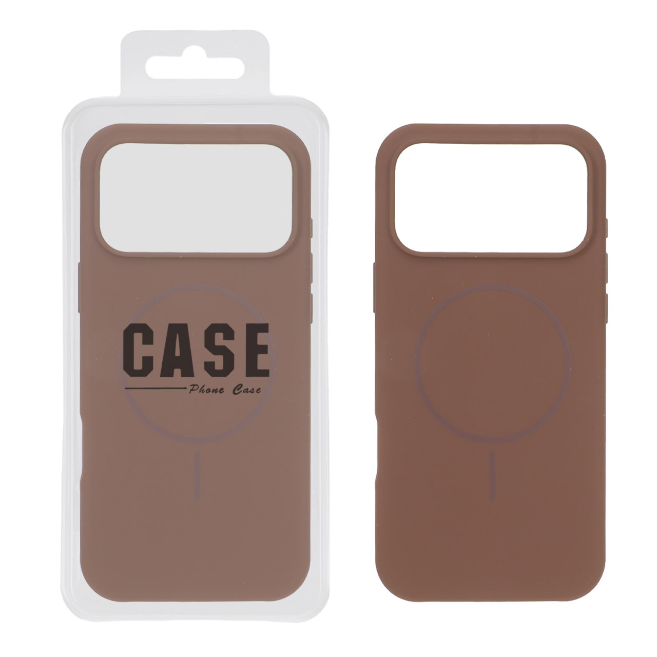 قاب سیلیکونی پاک کنی اورجینال درجه یک MagSafe مدل Apple iPhone 17 Pro Max - قهوه ای (پک دار)