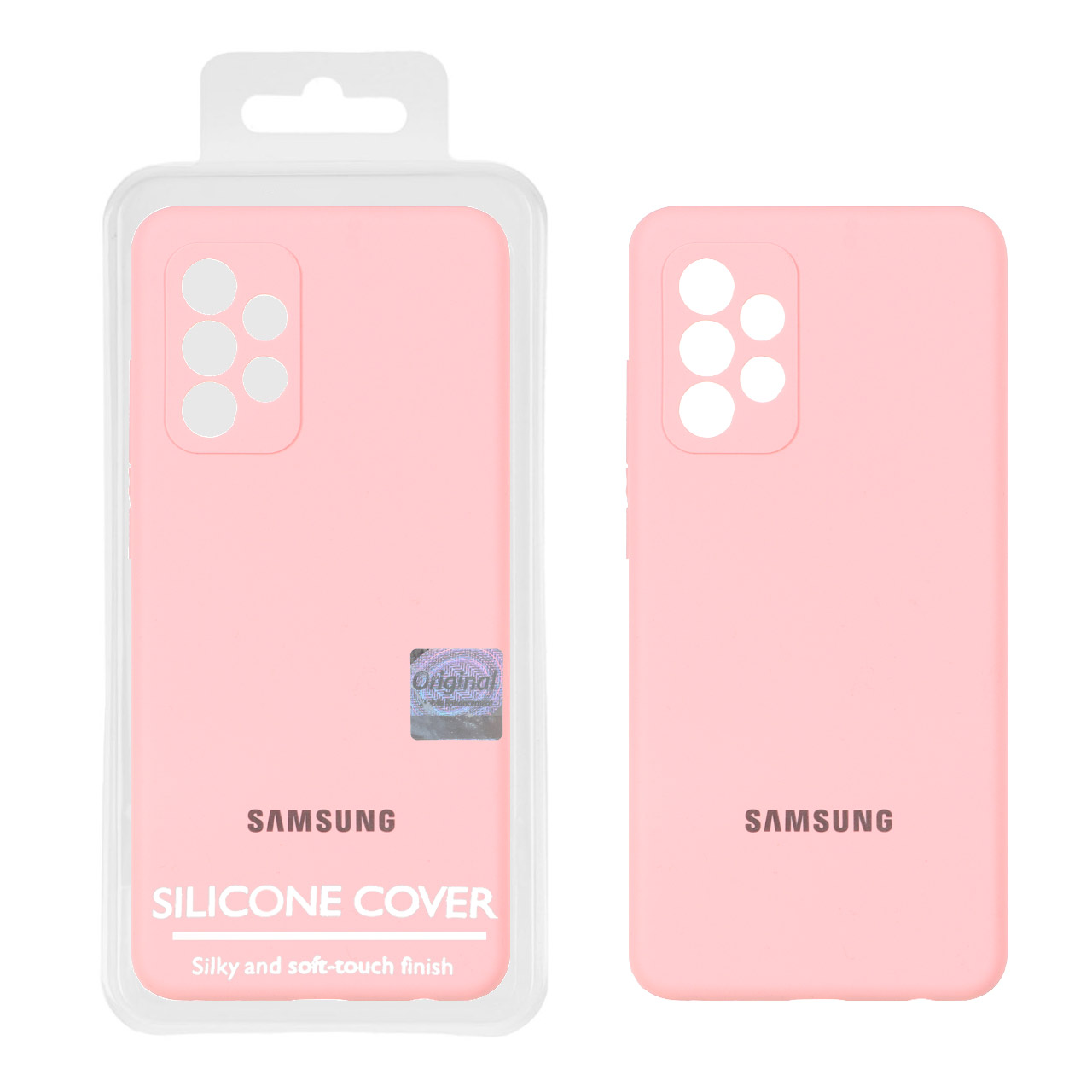 قاب سیلیکونی پاک کنی اورجینال Master Quality مدل Samsung Galaxy A52 / A52s - صورتی (پک دار)