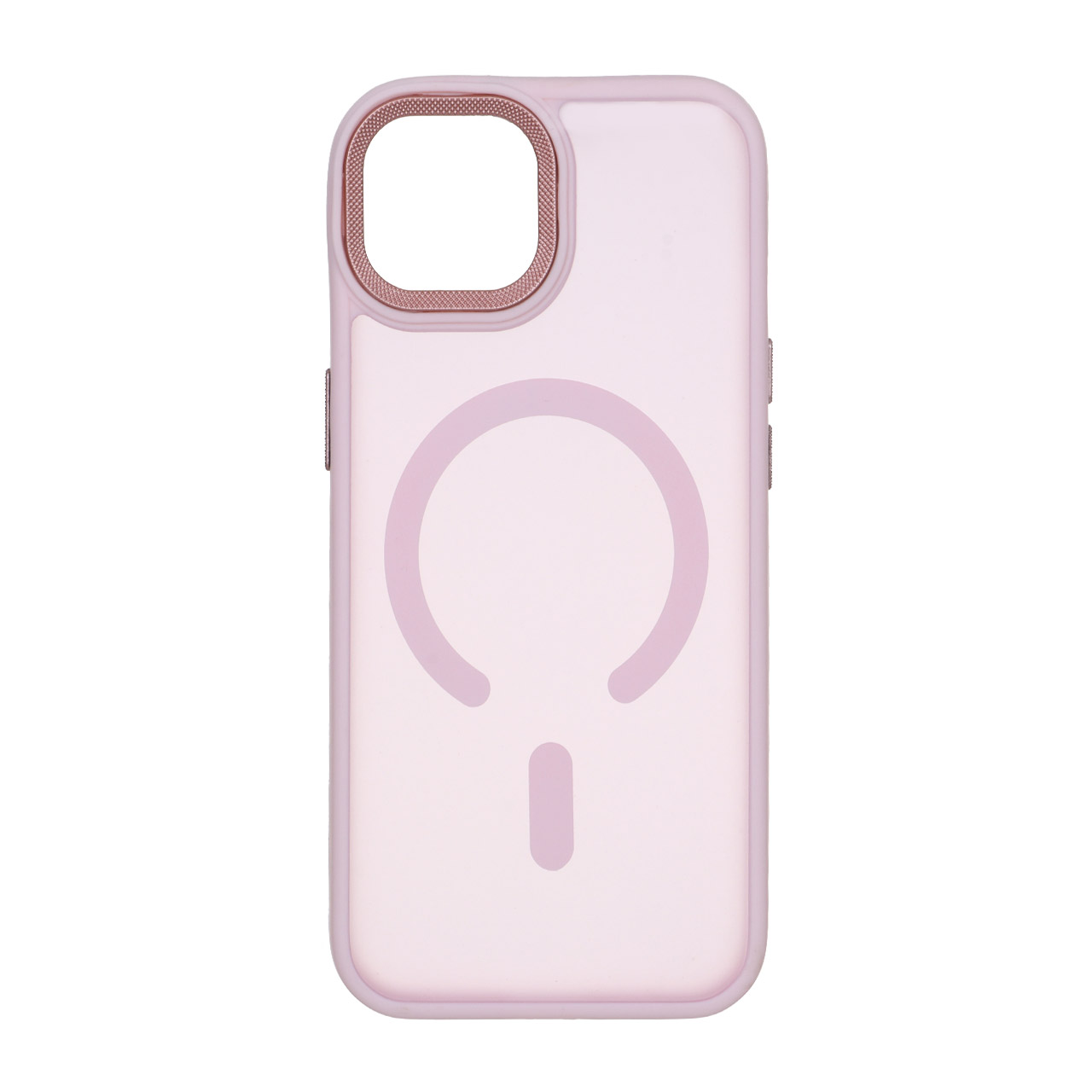 قاب مات لنز کربن طرح مگ سیف دور رنگی Apple iPhone 13 / iPhone 14 - صورتی