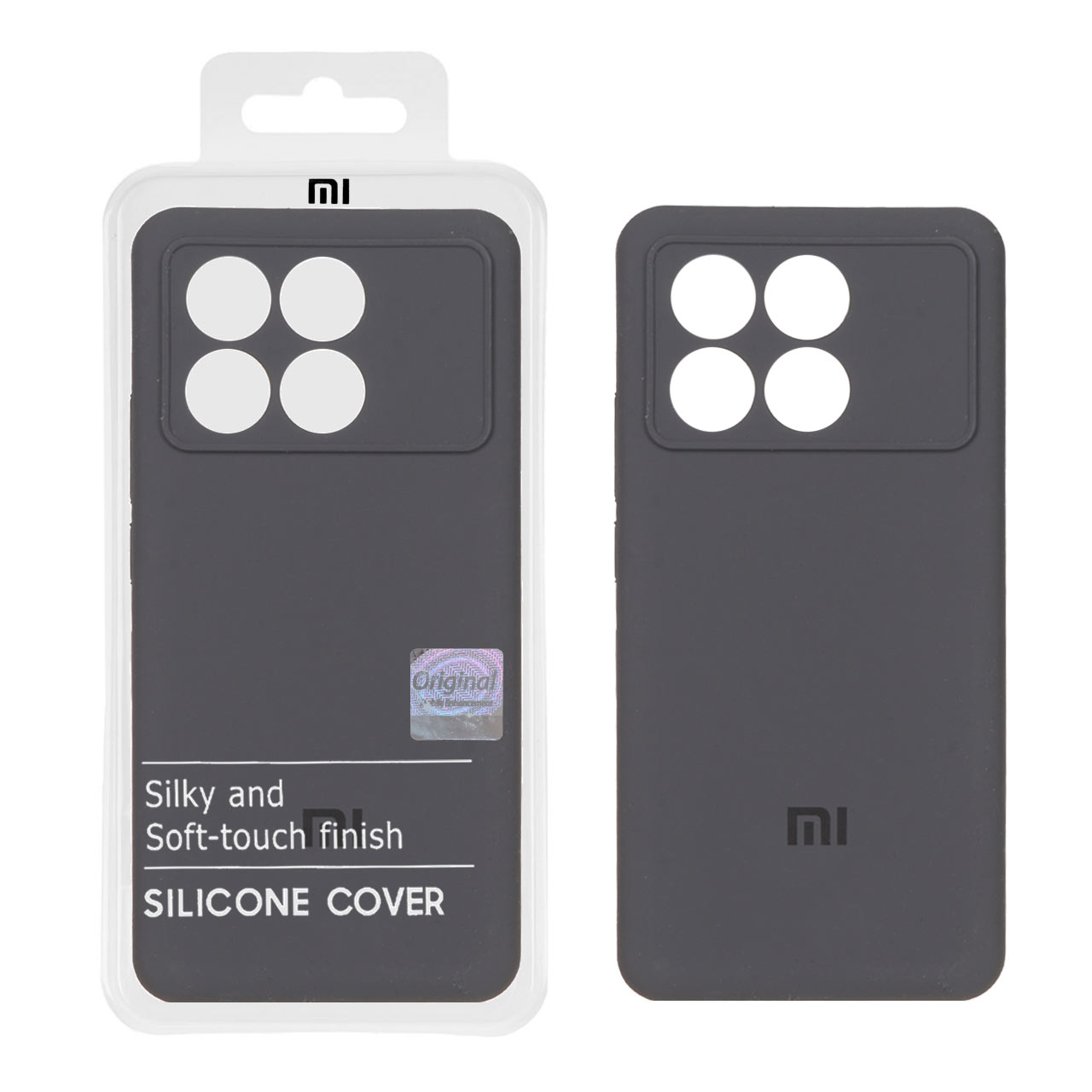 قاب سیلیکونی پاک کنی اورجینال Master Quality مدل Xiaomi Poco X6 Pro 5G / Redmi K70E - خاکستری (پک دار)