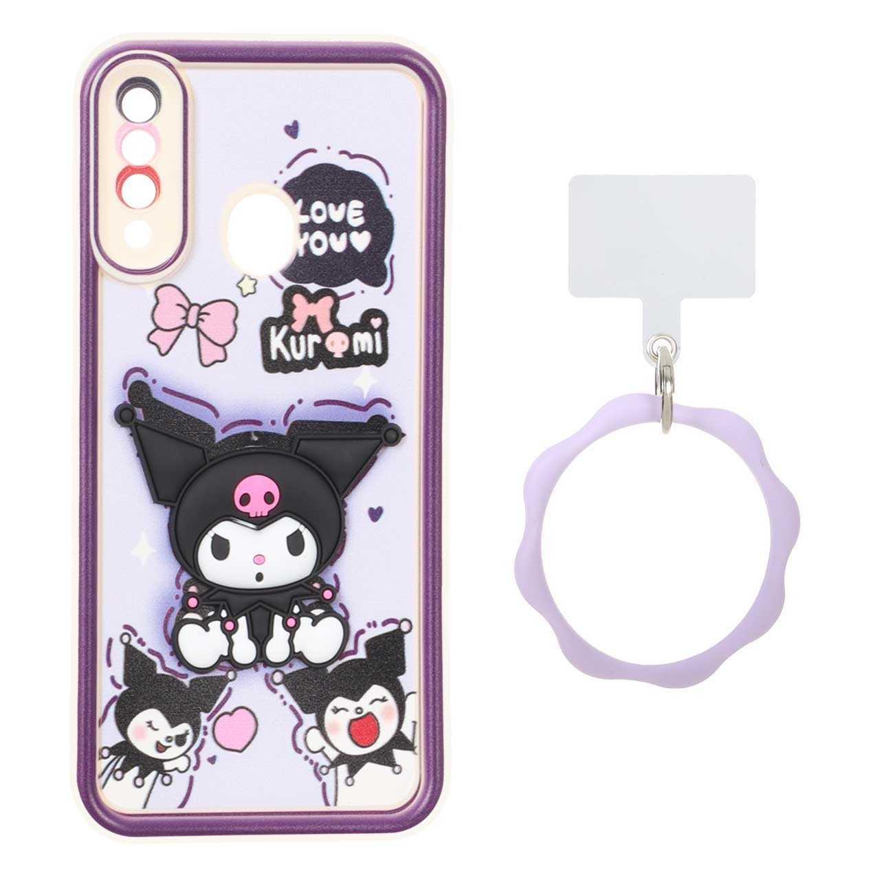 قاب Solid Case عروسک برجسته النگویی Samsung Galaxy A20s - طرح 389