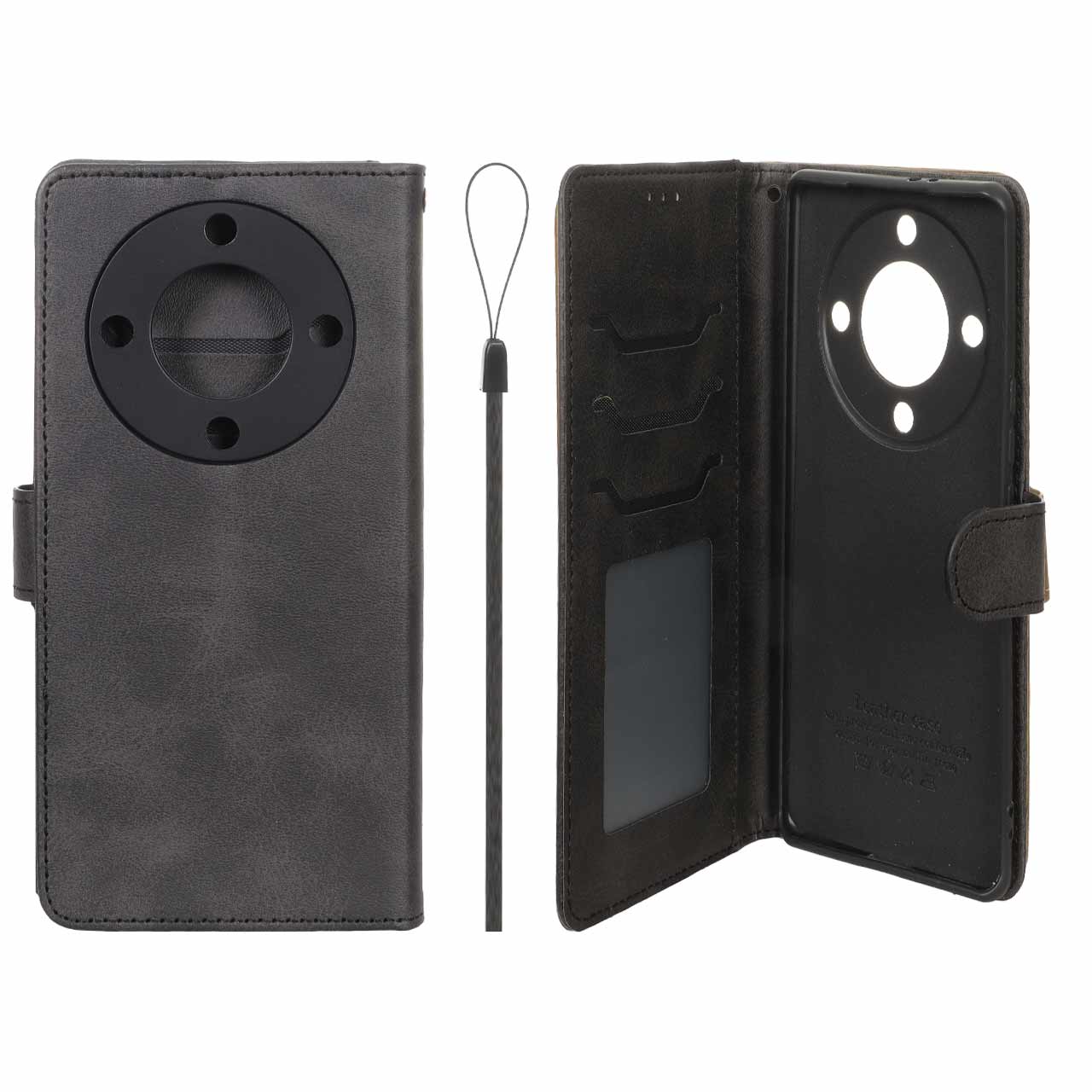 کیف موبایل مگنتی درجه یک داخل خز MNC Plus مدل Honor X9a - مشکی