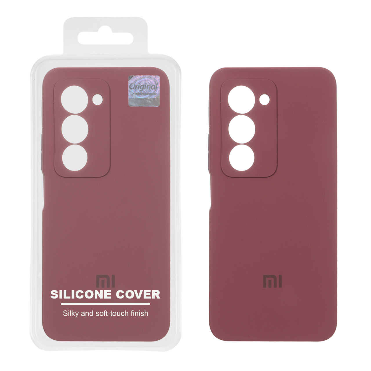 قاب سیلیکونی پاک کنی اورجینال Master Quality مدل Xiaomi Redmi 15 4G - زرشکی (پک دار)