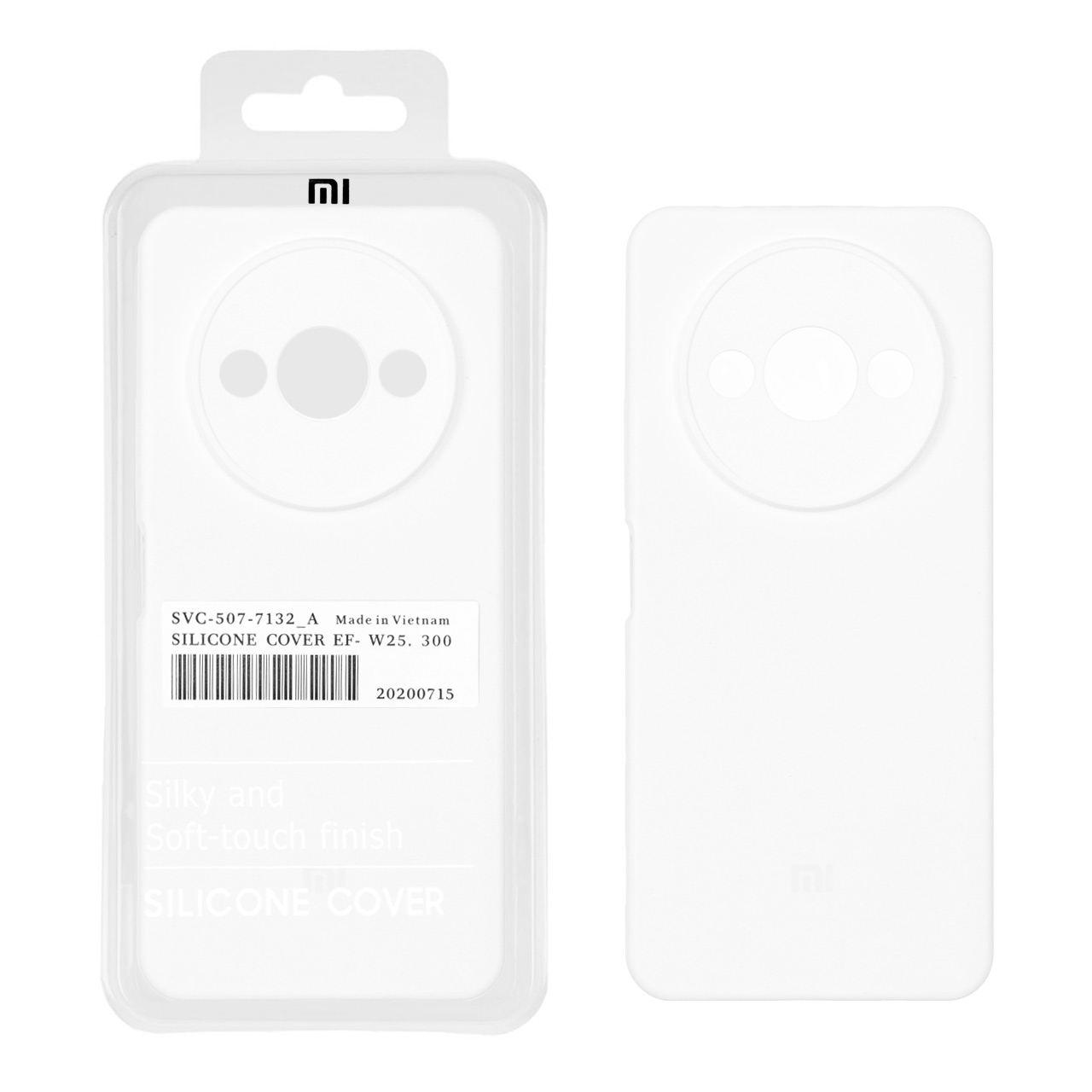 قاب سیلیکونی پاک کنی اورجینال درجه یک Xiaomi Redmi A3 / A3x / Poco C61 - سفید (پک دار)