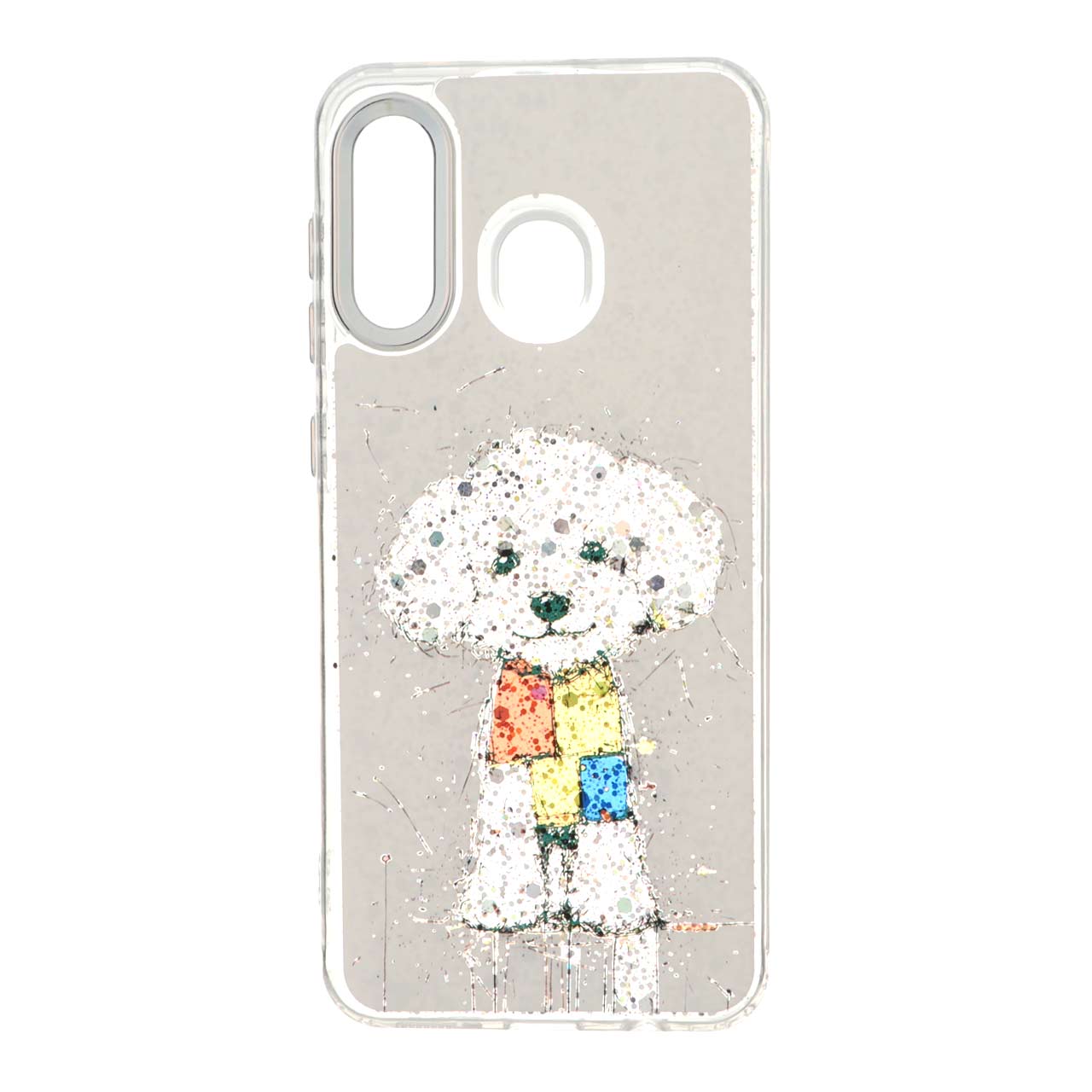 قاب رزینی اکلیلی لنز سیلور Samsung Galaxy A30 / A20 - طرح 36