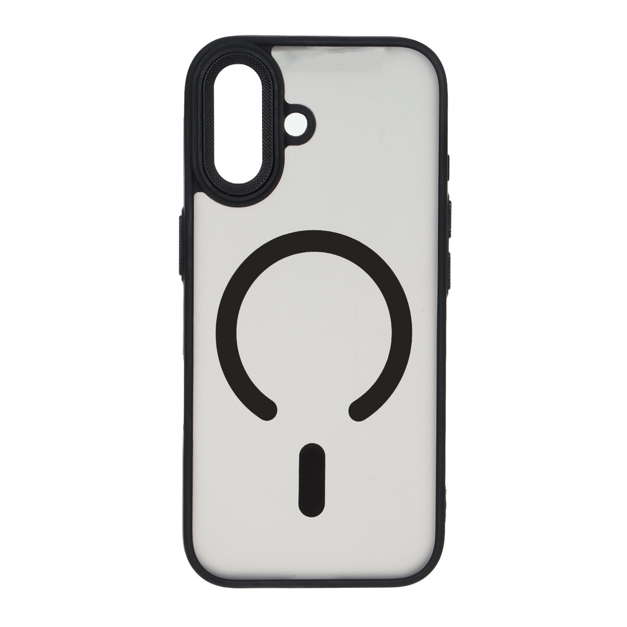 قاب مات لنز کربن طرح مگ سیف دور رنگی Apple iPhone 16 - مشکی