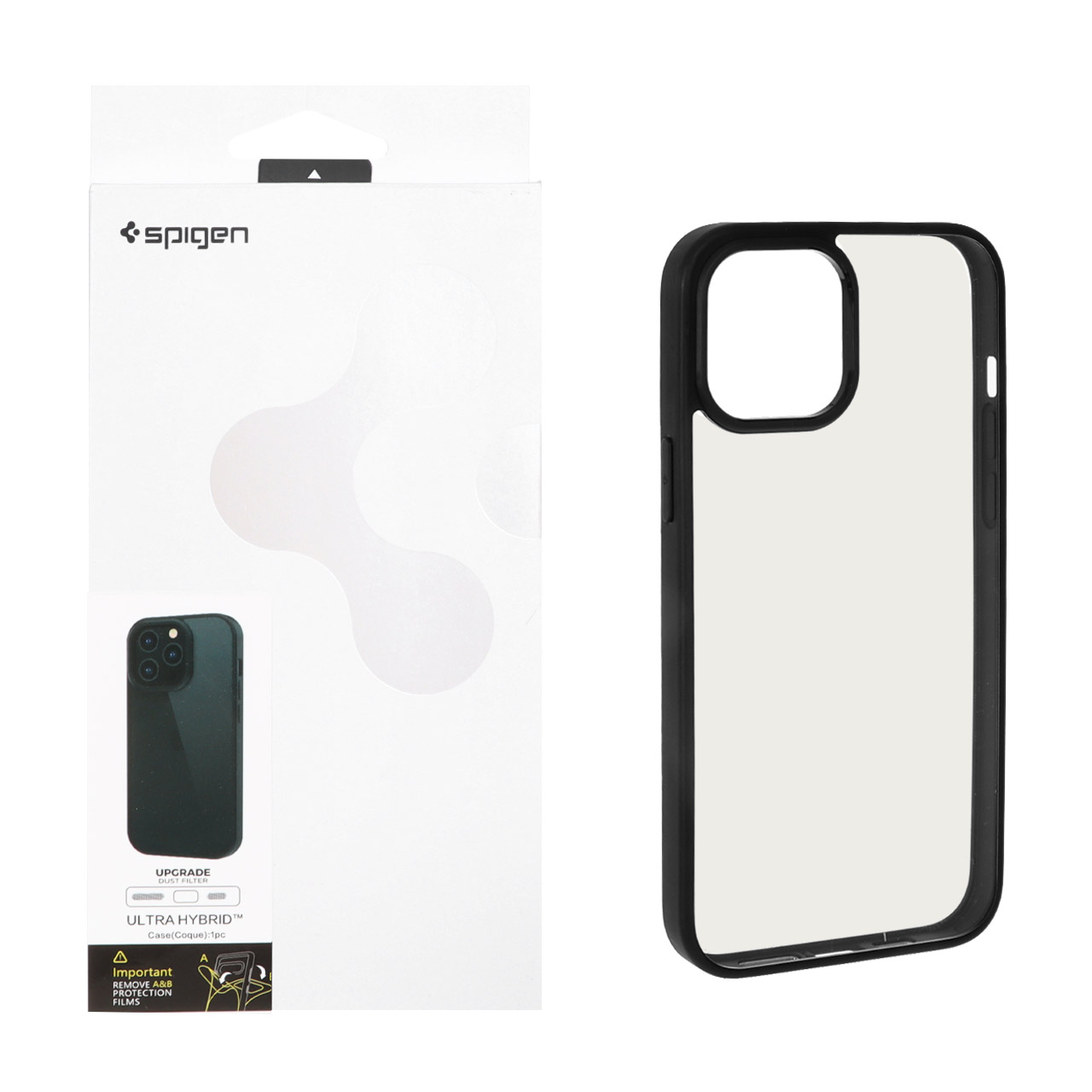 قاب اورجینال Spigen با توری اسپیکر فلزی Apple iPhone 12 Pro Max - مشکی (پک دار)