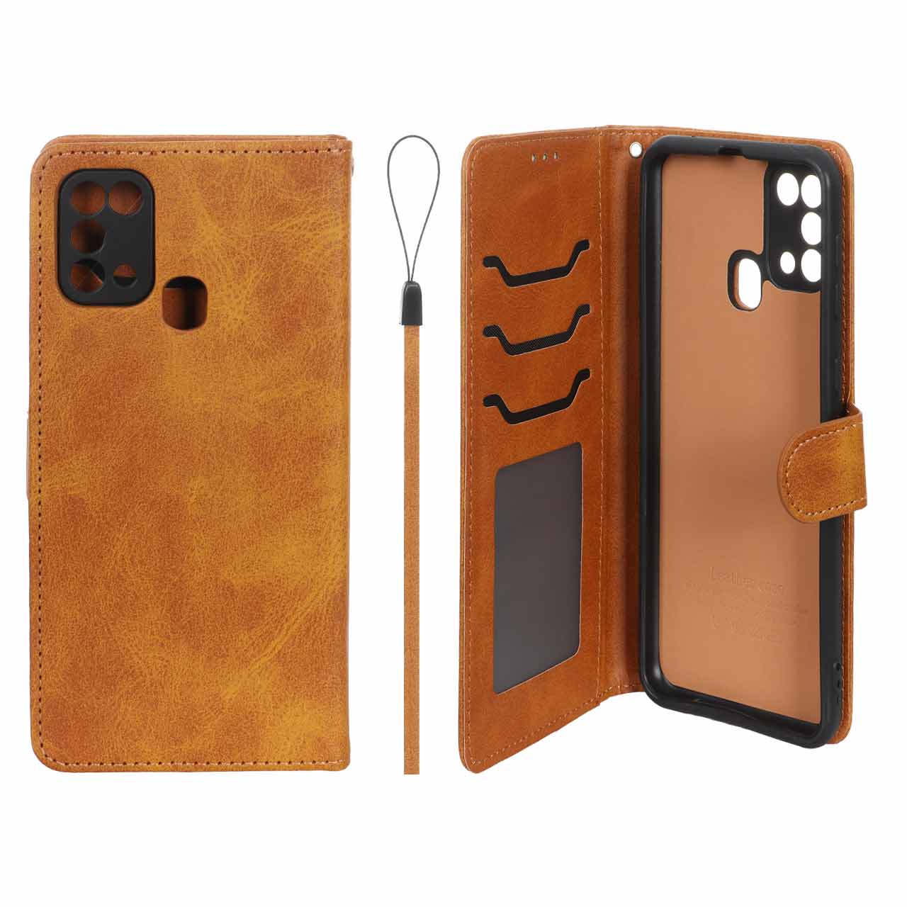 کیف موبایل مگنتی درجه یک داخل خز MNC Plus مدل Samsung Galaxy M31 - عسلی