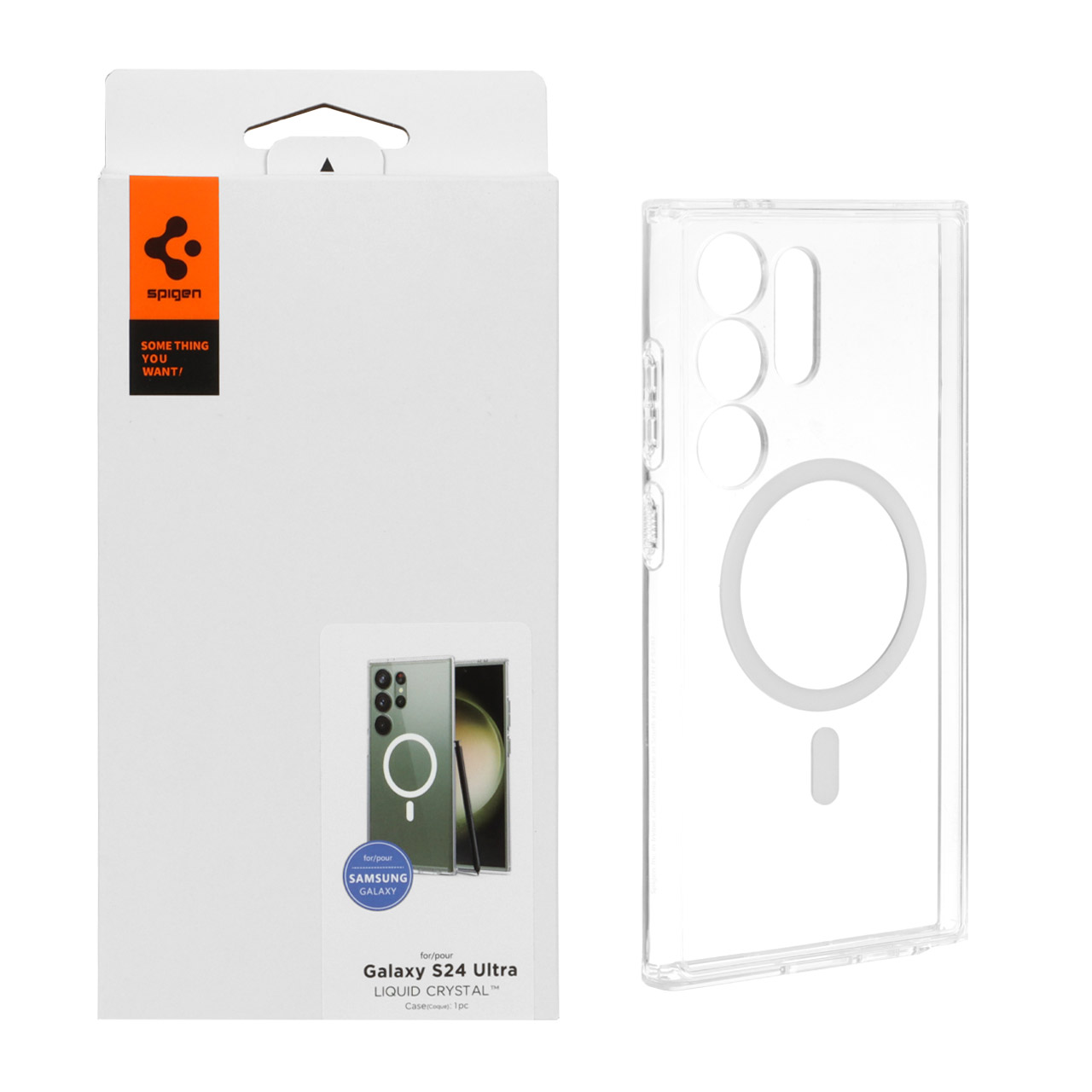 قاب Spigen اورجینال شفاف MagSafe محافظ لنزدار Samsung Galaxy S24 Ultra (پک دار)