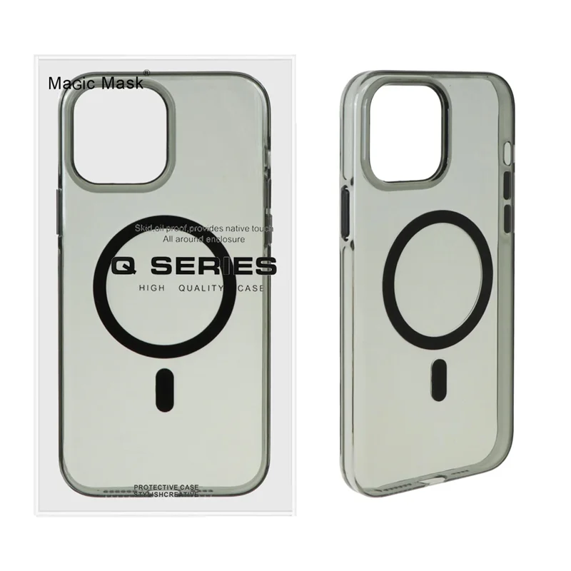 قاب اورجینال Magic Mask پشت سخت دودی MagSafe مدل Apple iPhone 13 Pro Max (پک دار)