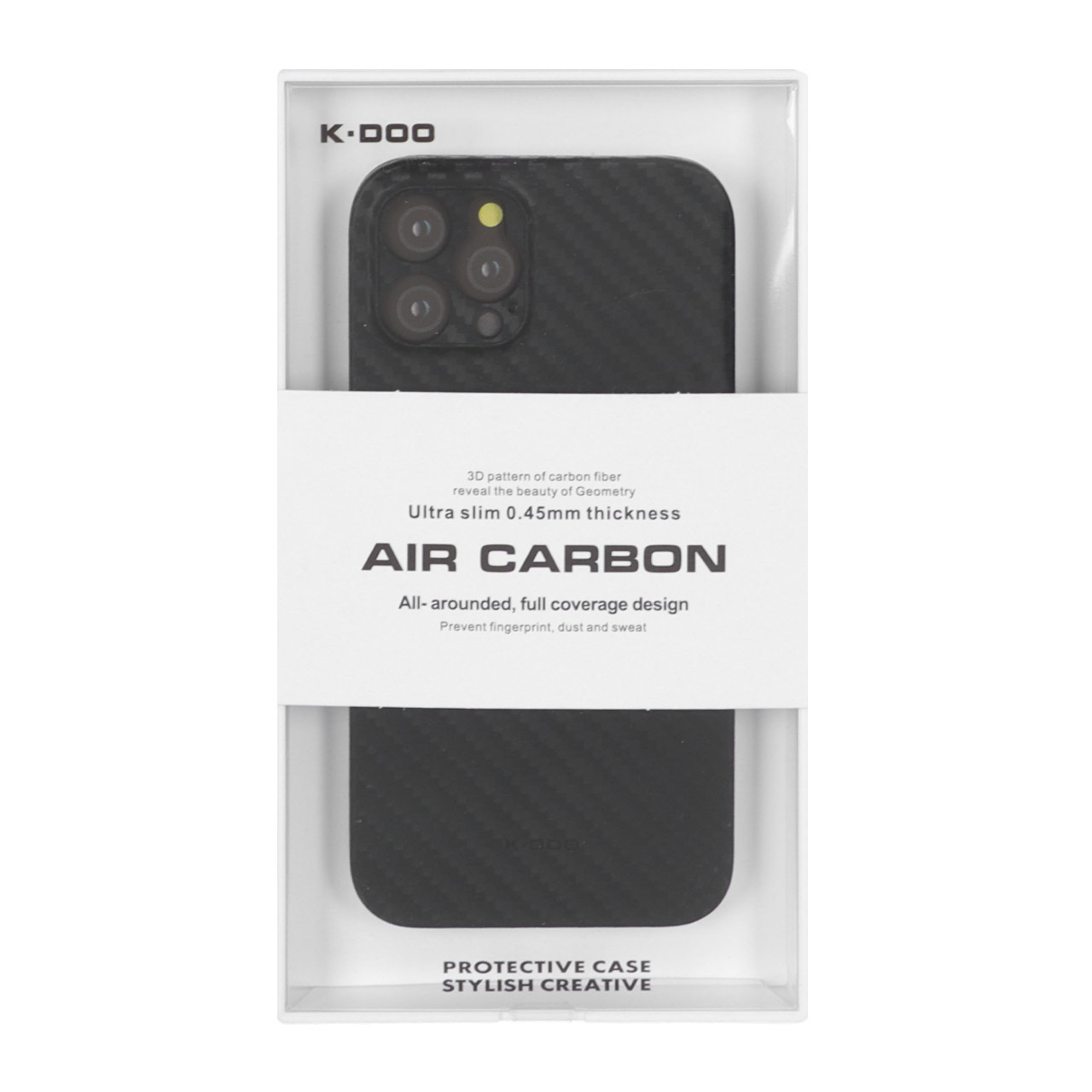 قاب محافظ لنزدار Apple iPhone 12 Pro - Original KZDoo Air Carbon - مشکی ( پک دار) - NTC