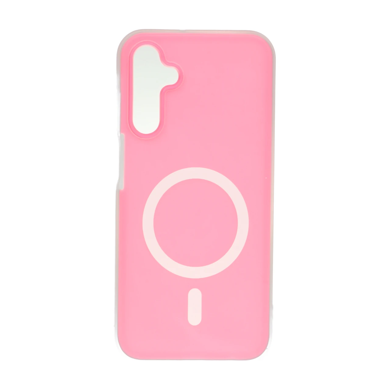 قاب دو لایه مات طرح مگ سیف Samsung Galaxy A15 - صورتی فانتزی