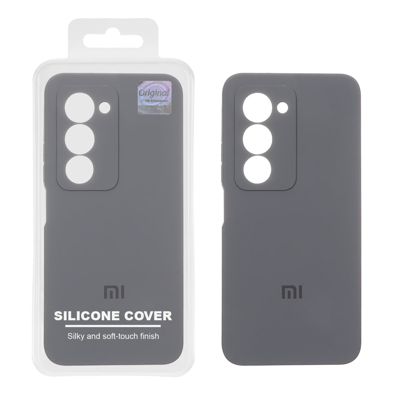 قاب سیلیکونی پاک کنی اورجینال Master Quality مدل Xiaomi Redmi 15 4G - خاکستری (پک دار)