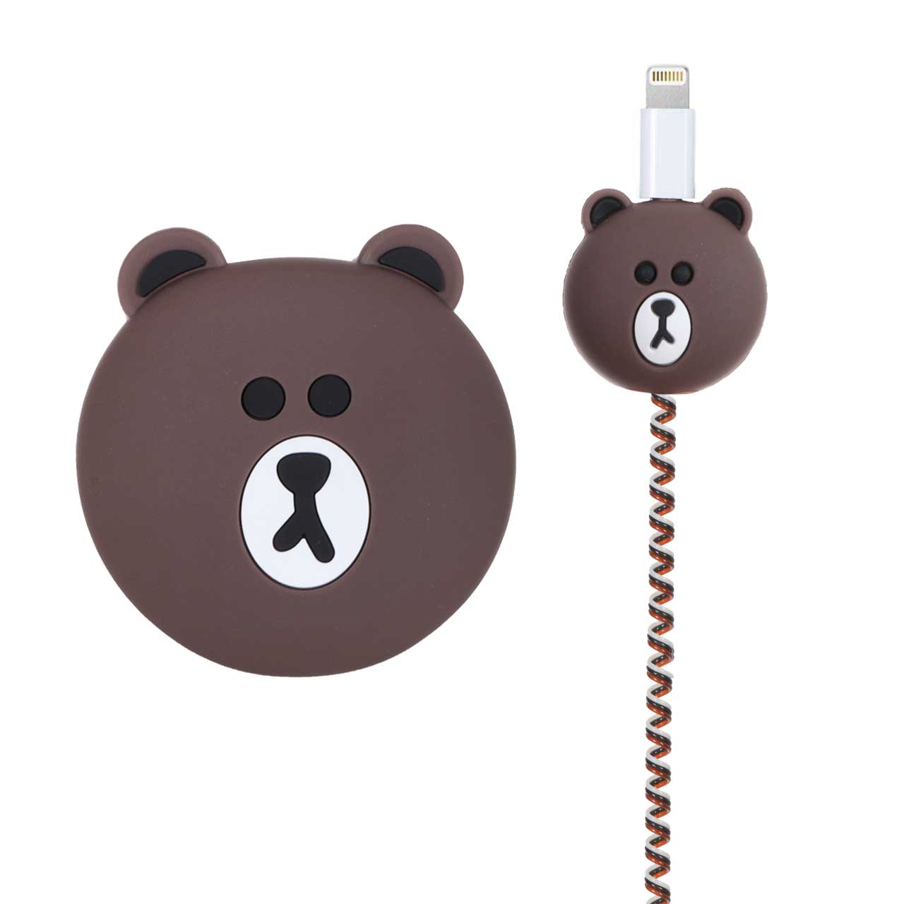 ست سیلیکونی عروسکی محافظ کابل و شارژر اپل 20 وات - طرح 11