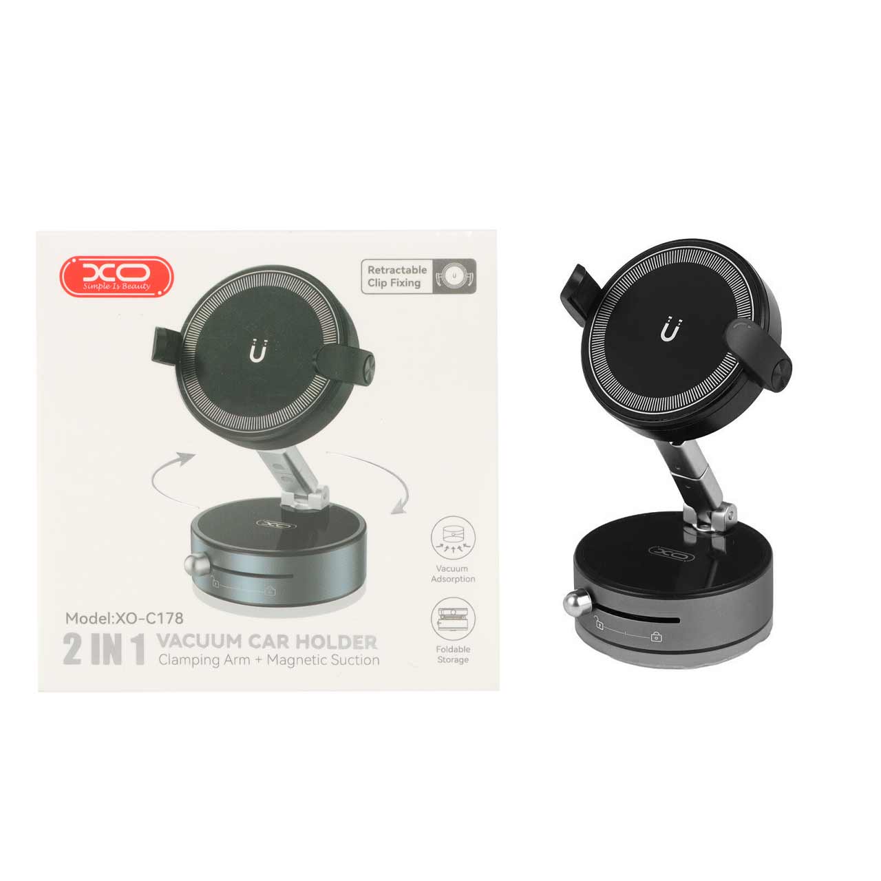 هولدر وکیومی گوشی موبایل XO مدل XO-C178 - مشکی