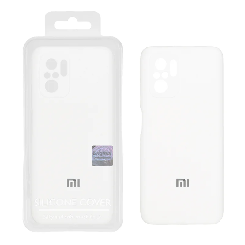 قاب سیلیکونی پاک کنی اورجینال Master Quality مدل Xiaomi Redmi Note 10 4G / Redmi Note 10S / Poco M5S - سفید (پک دار)