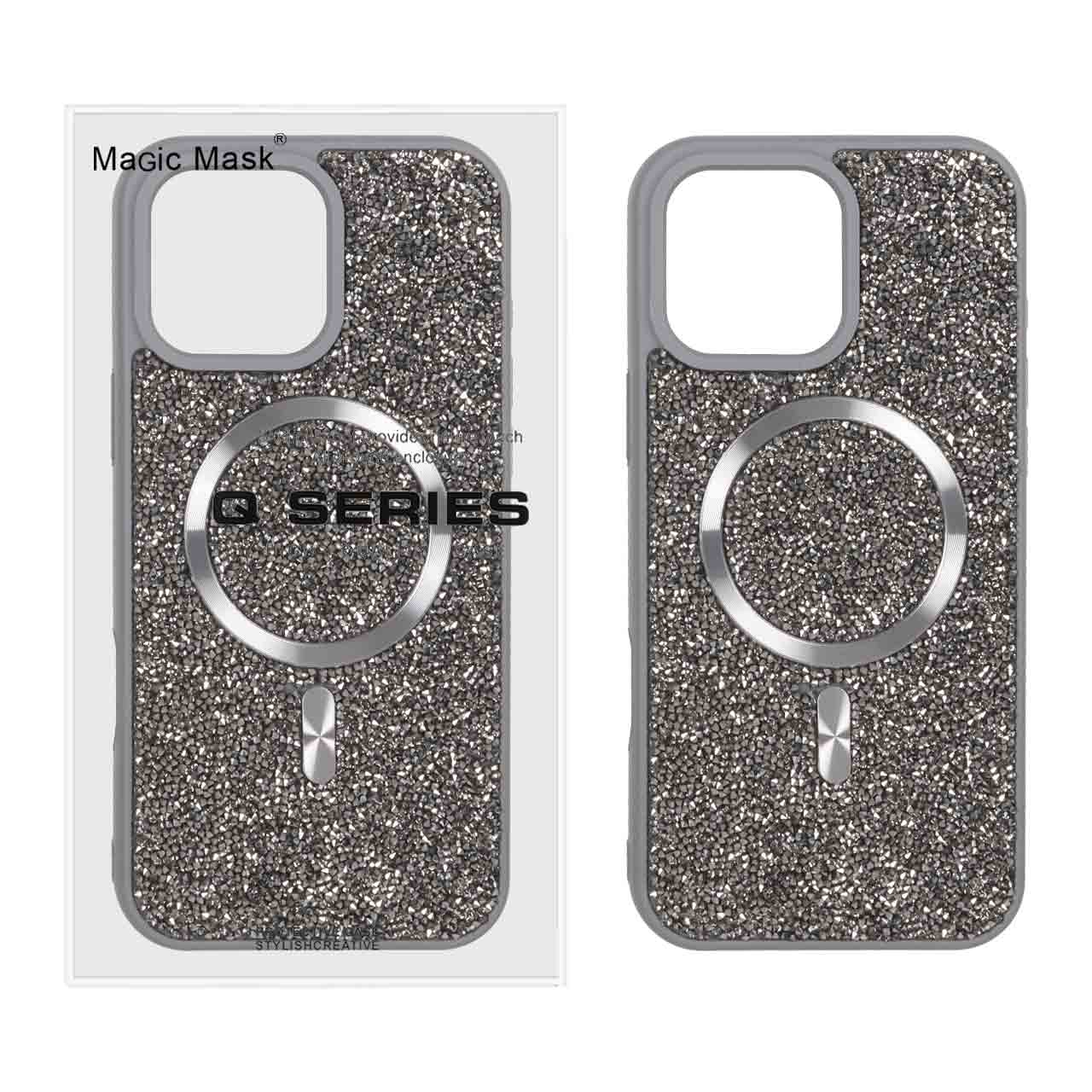 قاب اورجینال دیاموند Magsafe مدل Apple iPhone 16 Pro Max - نقره ای (پک دار)