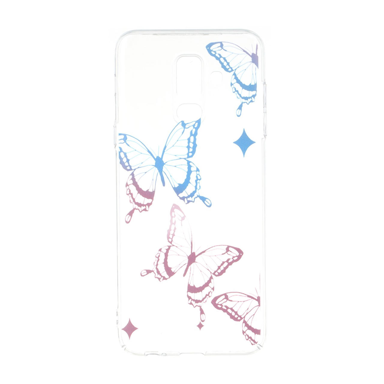 قاب پشت سخت شفاف طرح دار محافظ لنزدار Samsung Galaxy A6 Plus - طرح 395