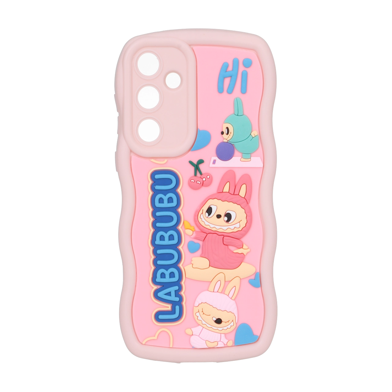 قاب کنگره ای عروسک برجسته محافظ لنزدار Samsung Galaxy A55 - طرح 196