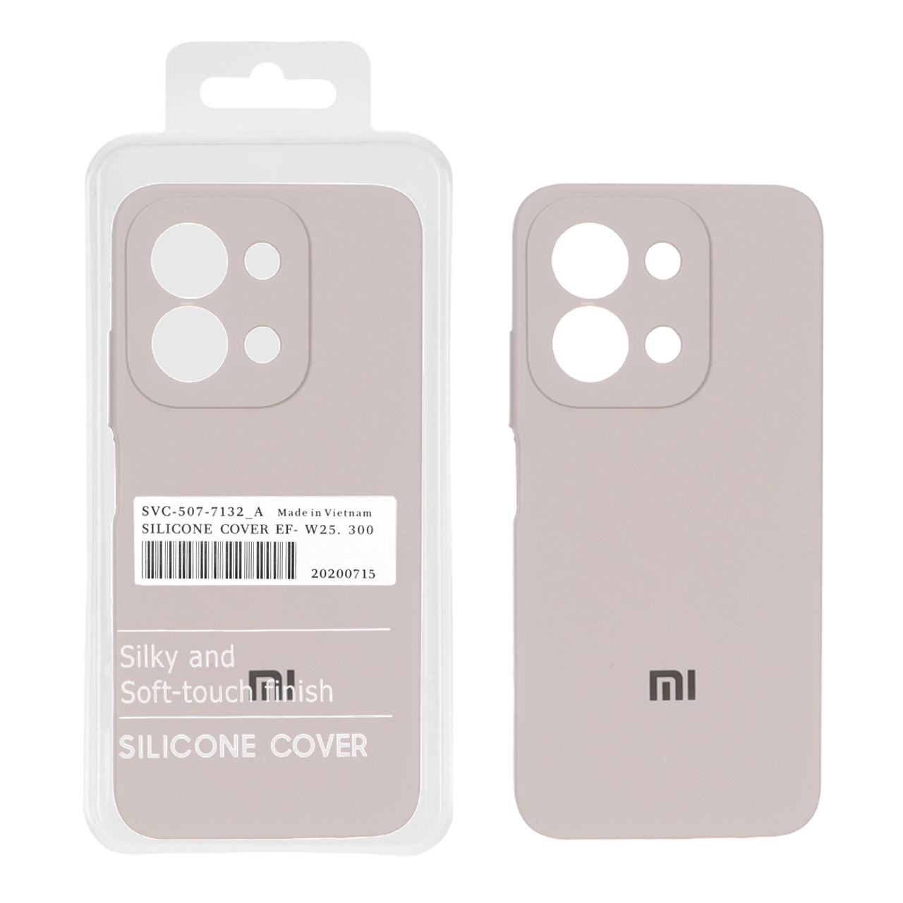 قاب سیلیکونی پاک کنی اورجینال Master Quality مدل Xiaomi Redmi 15C / Poco C85 - خاکی (پک دار)