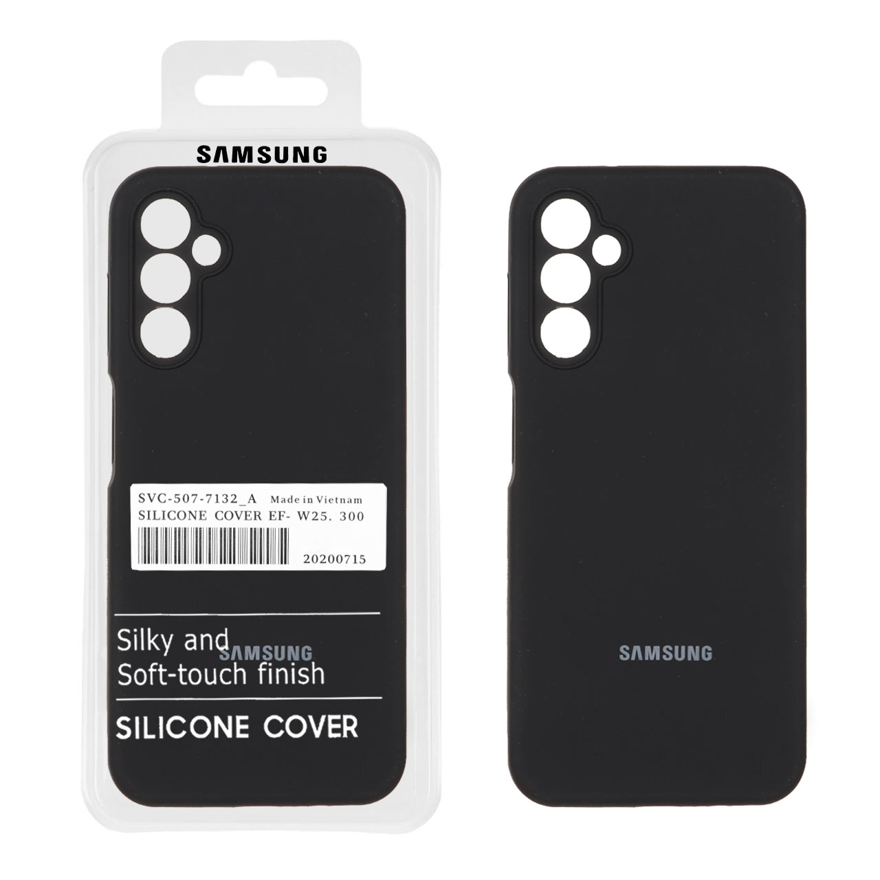 قاب سیلیکونی پاک کنی اورجینال درجه یک Samsung Galaxy A14 - مشکی (پک دار)