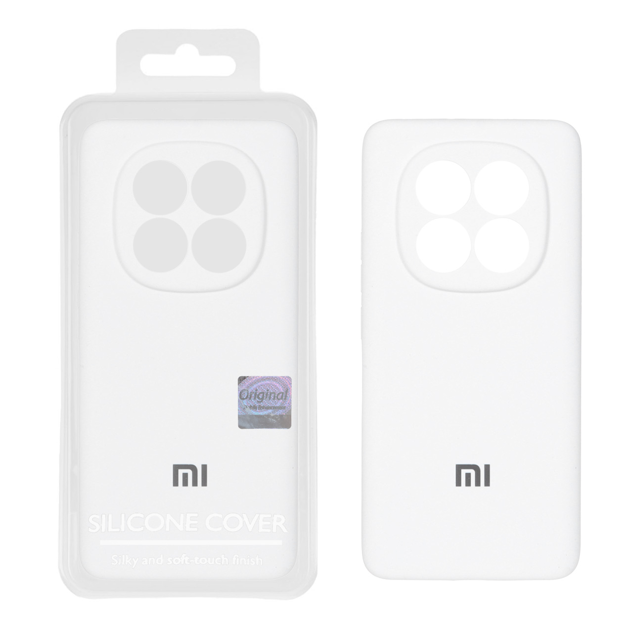 قاب سیلیکونی پاک کنی اورجینال Master Quality مدل Xiaomi Redmi Note 14 Pro 5G / Redmi Note 14 Pro Plus 5G / Poco X7 5G - سفید (پک دار)