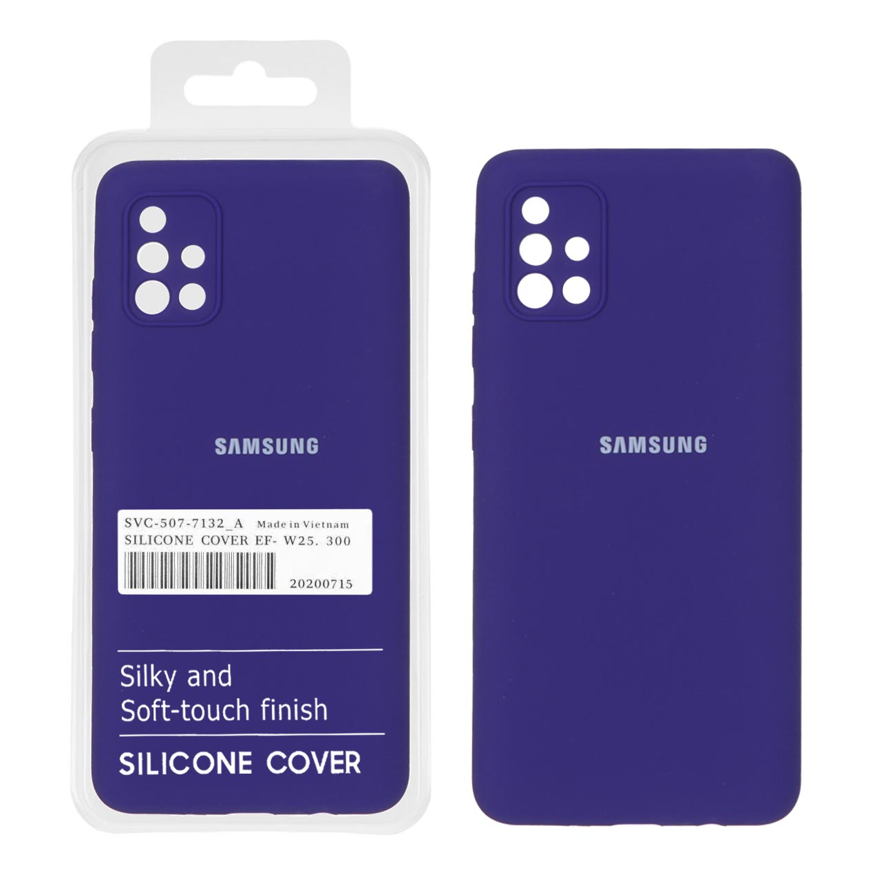 قاب سیلیکونی پاک کنی اورجینال درجه یک Samsung Galaxy A51 / M40s - بنفش تیره (پک دار)