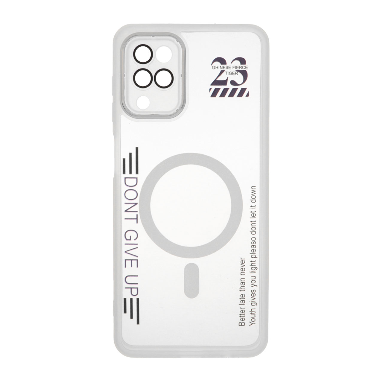 قاب Diamond Space طرح مگ سیف لنز گلس دار Samsung Galaxy A12 / M12 / F12 - سفید - MPS