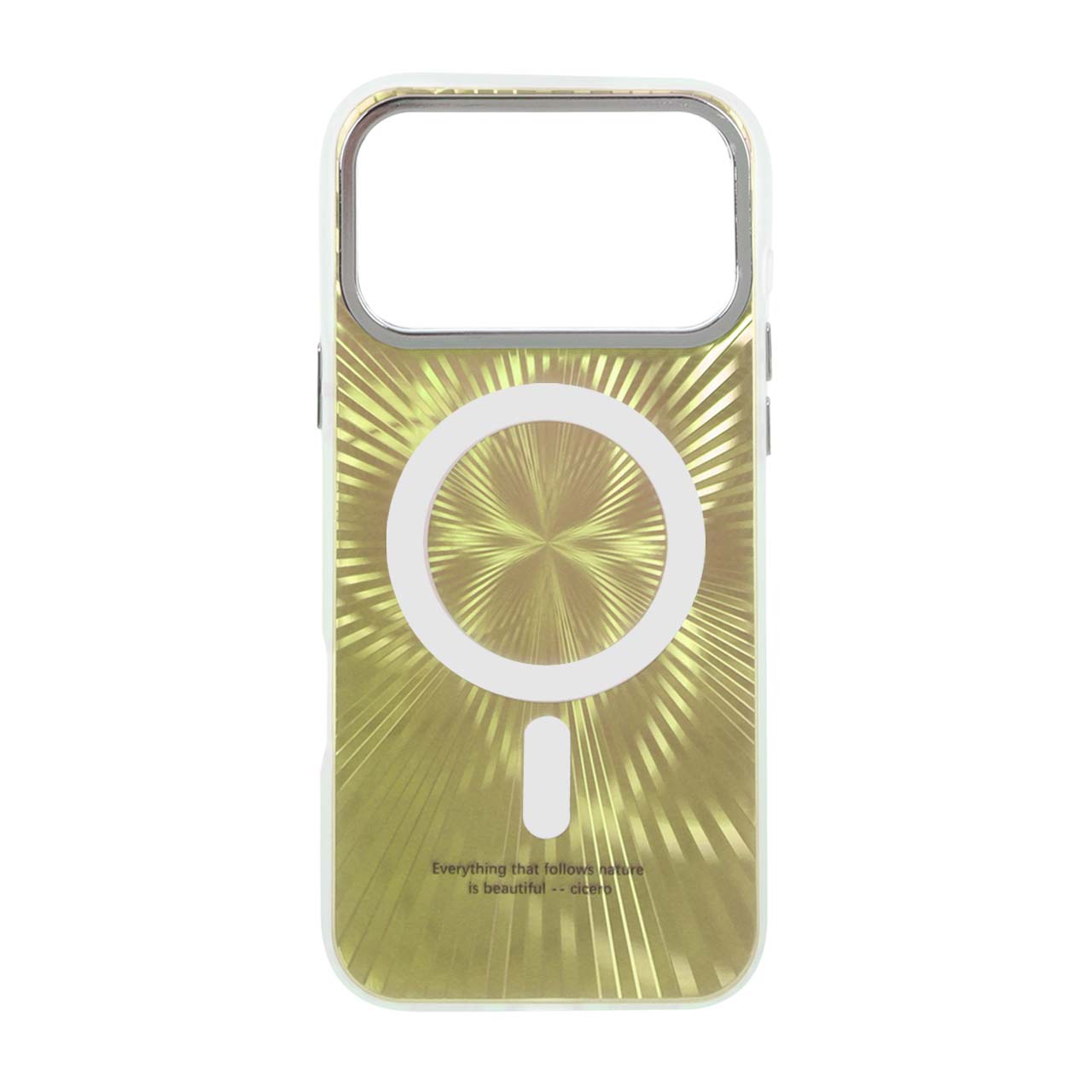 قاب Succinct الحمبرا طرح مگ سیف Apple iPhone 17 Pro Max - طلایی