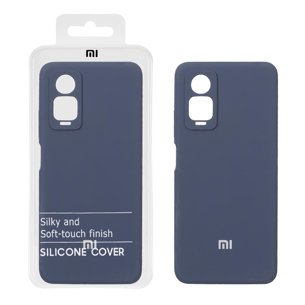 قاب سیلیکونی پاک کنی اورجینال درجه یک Xiaomi Redmi Note 12 Pro 4G - سرمه ای (پک دار)