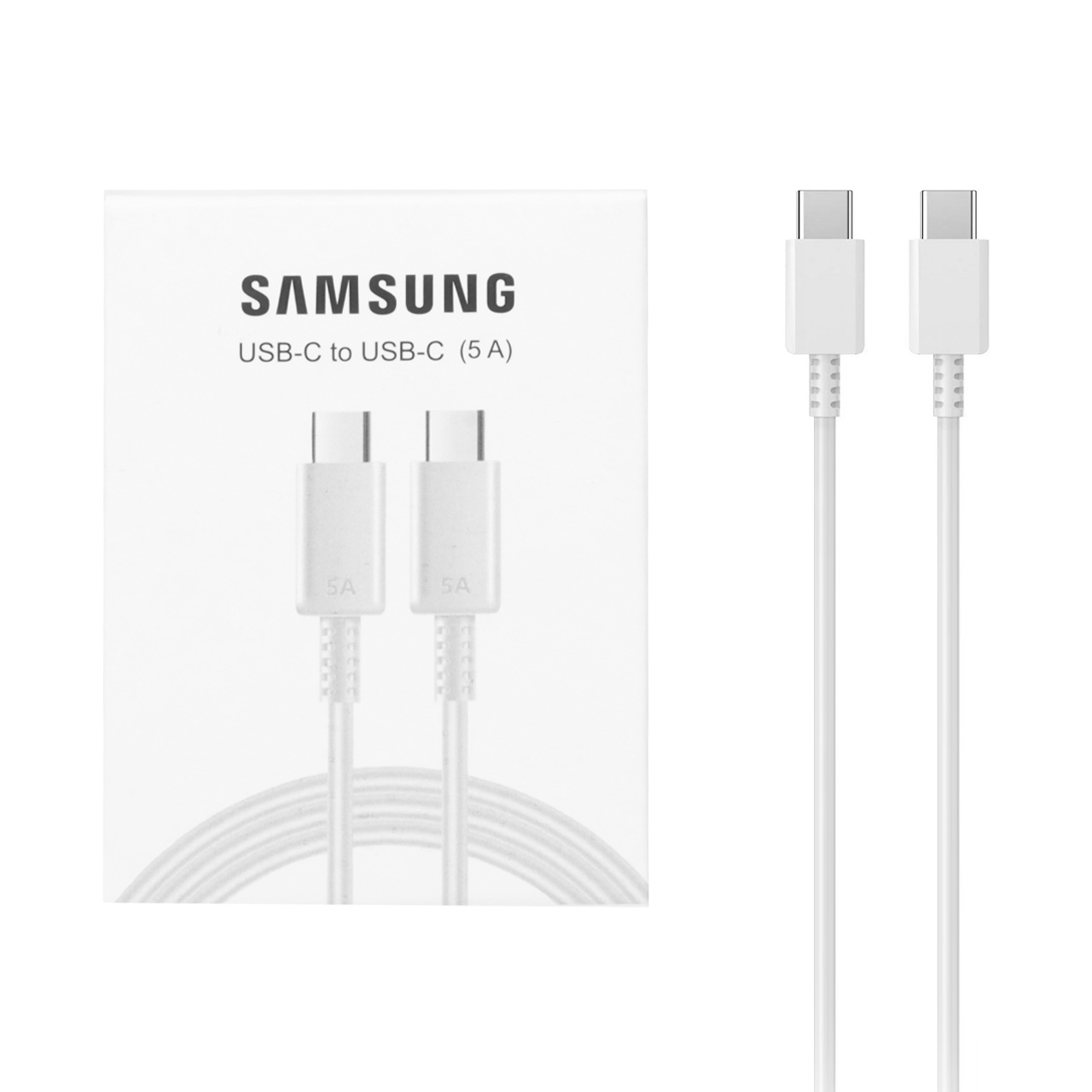کابل شارژ Samsung Type-C to Type-C مدل Note 10 - سفید (پک دار) - BSA