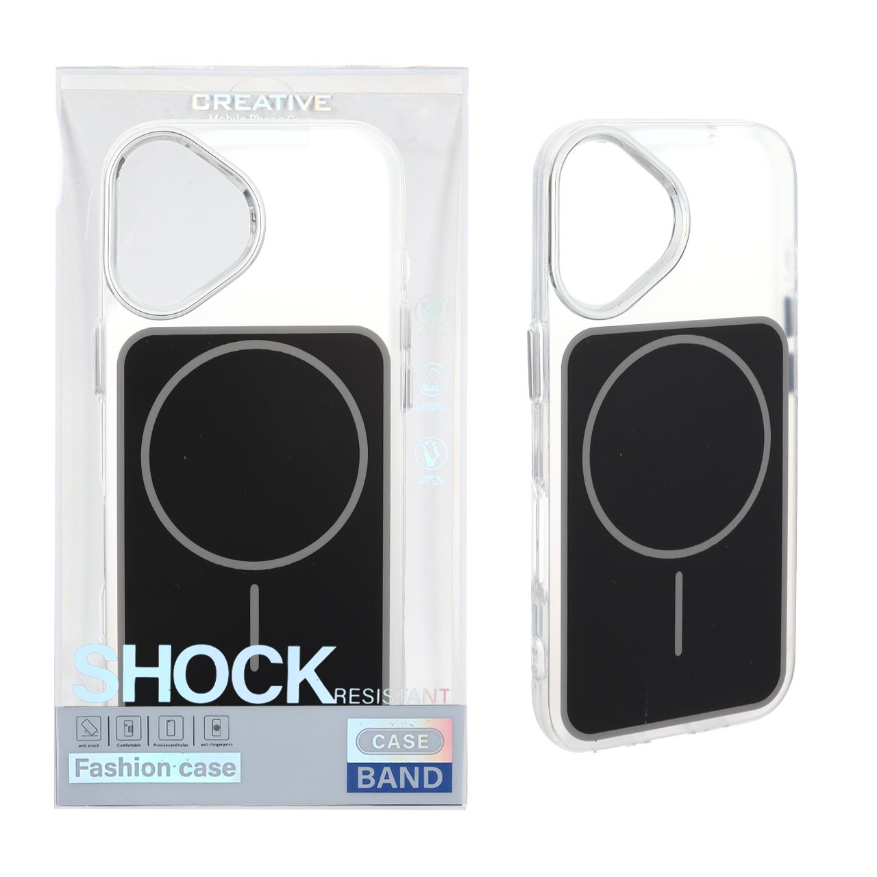 قاب اورجینال Unique Case مات رنگی MagSafe لنز کروم Apple iPhone 17 - مشکی (پک دار)