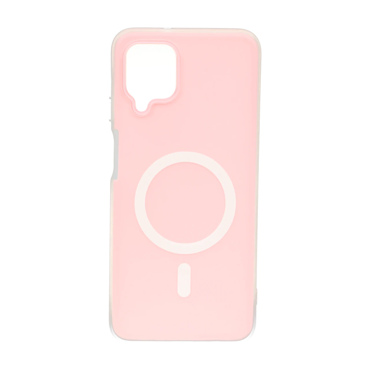 قاب دو لایه مات طرح مگ سیف Samsung Galaxy A12 / M12 / F12 - صورتی