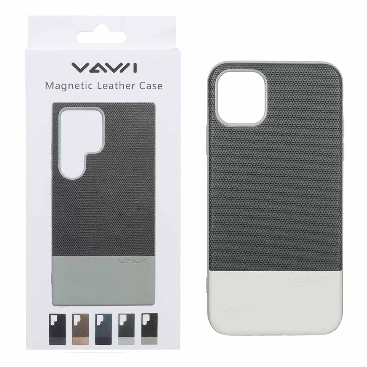 قاب Vawi چرمی دو تکه MagSafe مدل Apple iPhone 11 Pro Max - کرم (پک دار)