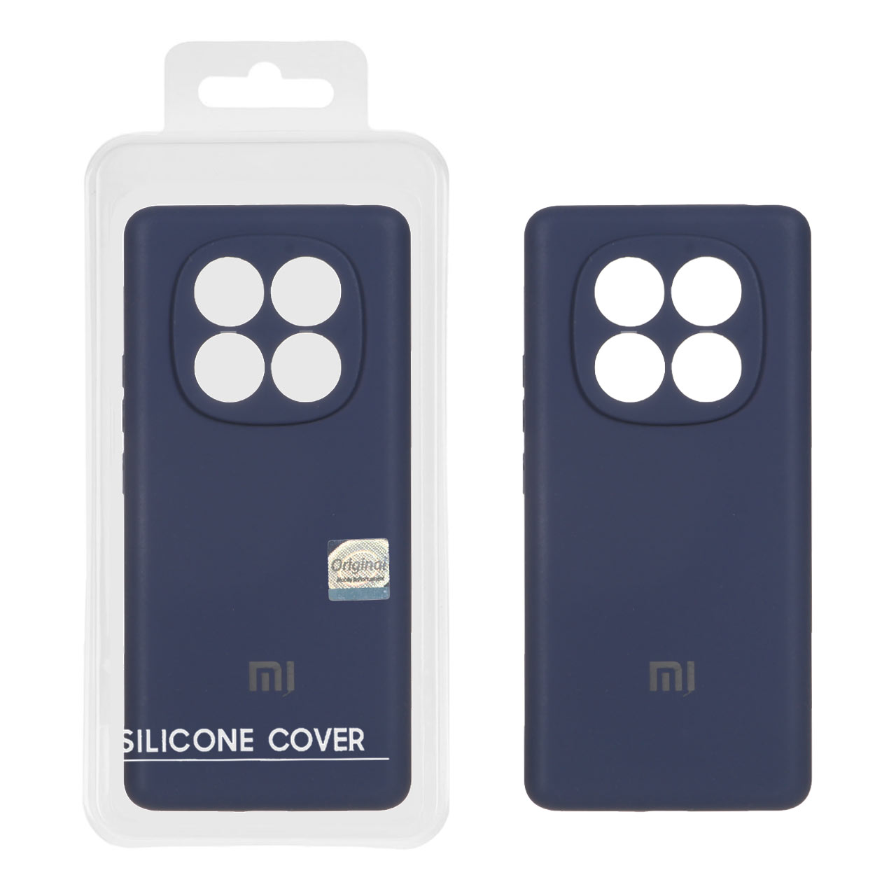 قاب سیلیکونی پاک کنی اورجینال Master Quality مدل Xiaomi Redmi Note 14 Pro 4G - سرمه ای (پک دار)