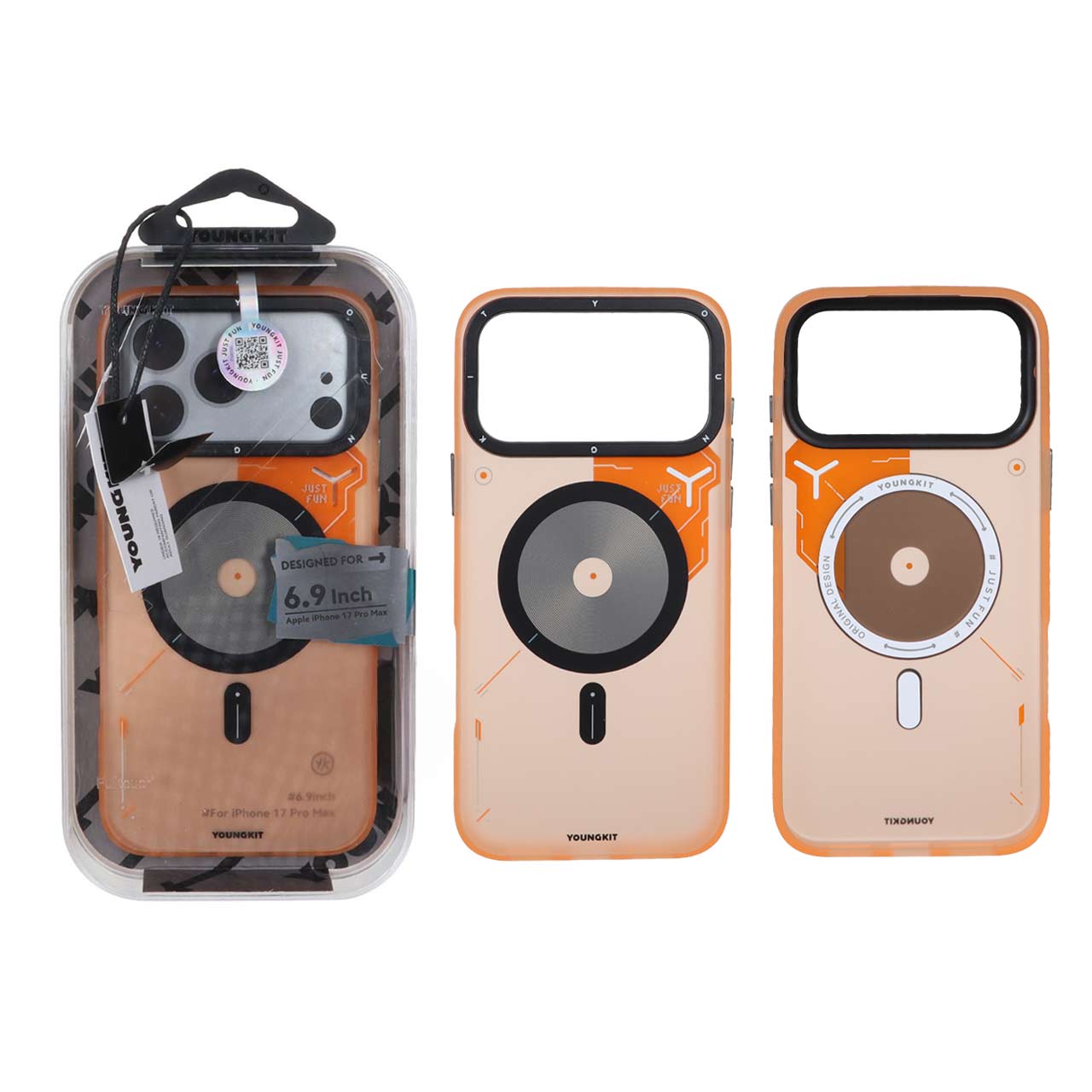 قاب اورجینال YoungKit Magsafe مدل Apple iPhone 17 Pro Max - نارنجی کد1 (پک دار)