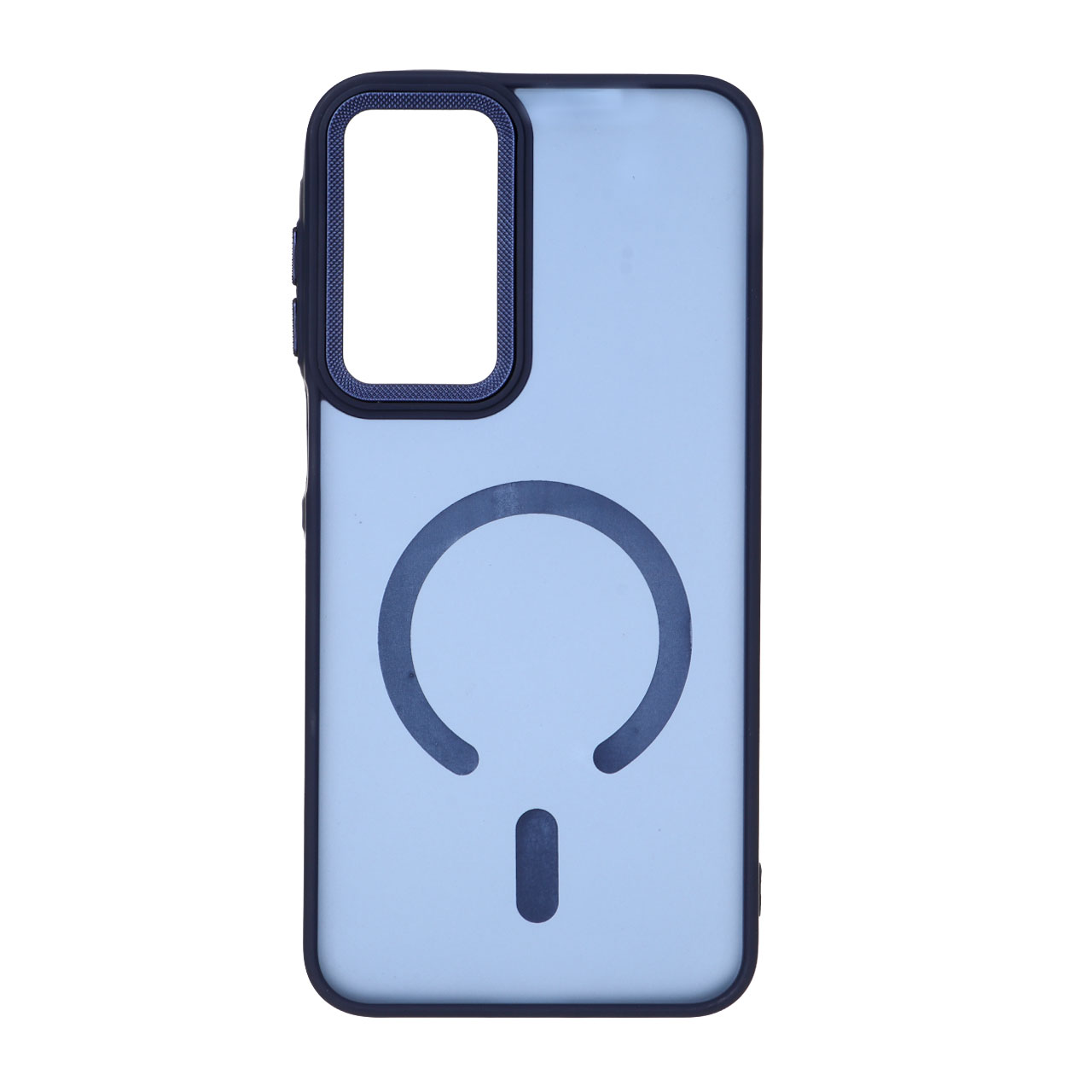 قاب مات لنز کربن طرح مگ سیف دور رنگی Samsung Galaxy A16 - سرمه ای