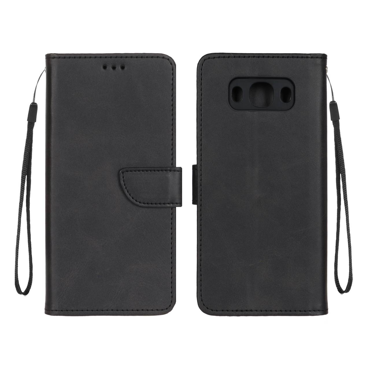 کیف چرمی موبایل مگنتی محافظ لنزدار Samsung Galaxy J7 (2016) / J710 - مشکی