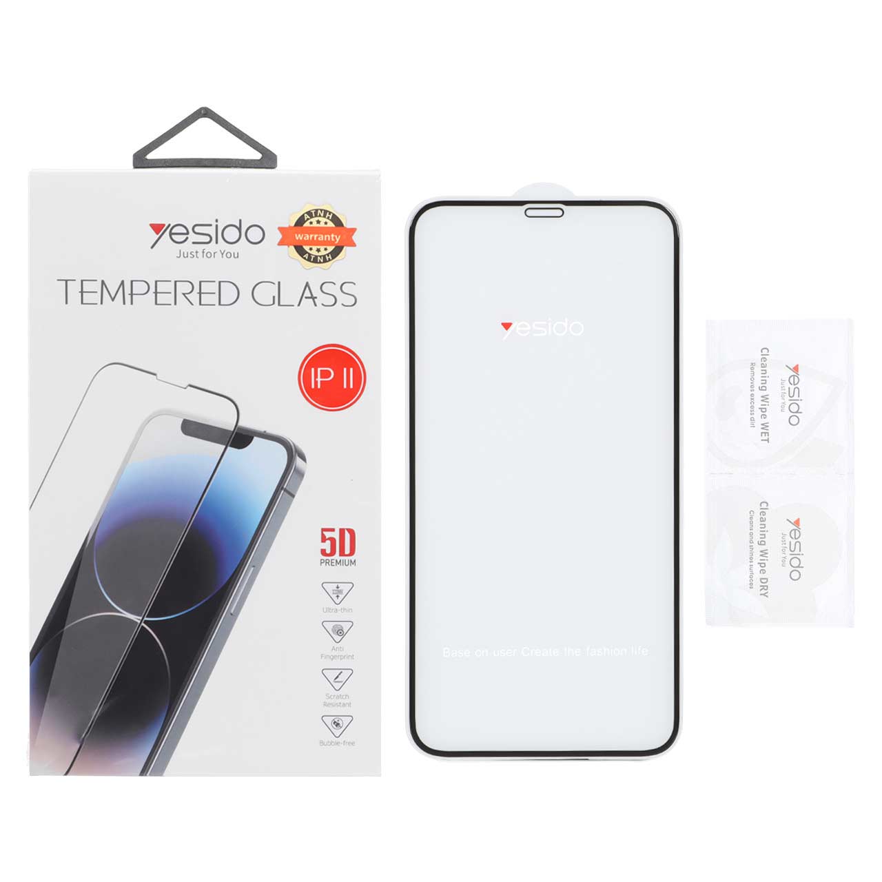 محافظ صفحه نمایش شیشه ای اورجینال TEMPERED Glass Yesido مدل Apple iPhone 11 / iPhone XR (پک دار)