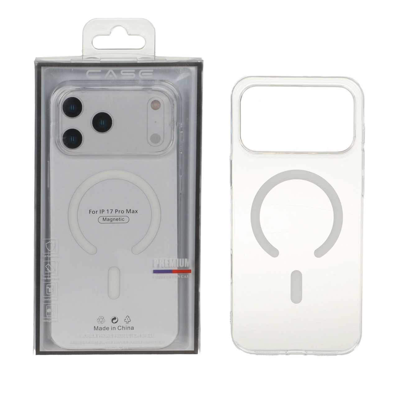 قاب اورجینال کریستالی MagSafe شفاف Premium مدل Apple iPhone 17 Pro Max (پک دار)