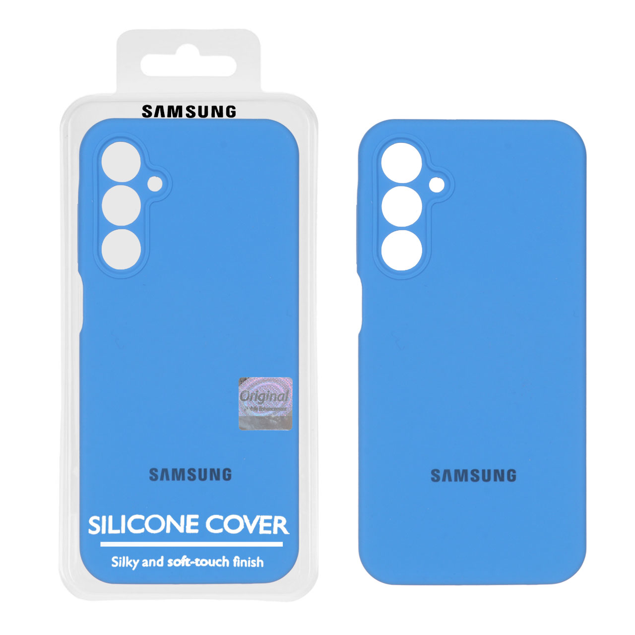قاب سیلیکونی پاک کنی اورجینال Master Quality مدل Samsung Galaxy A25 5G - آبی (پک دار)