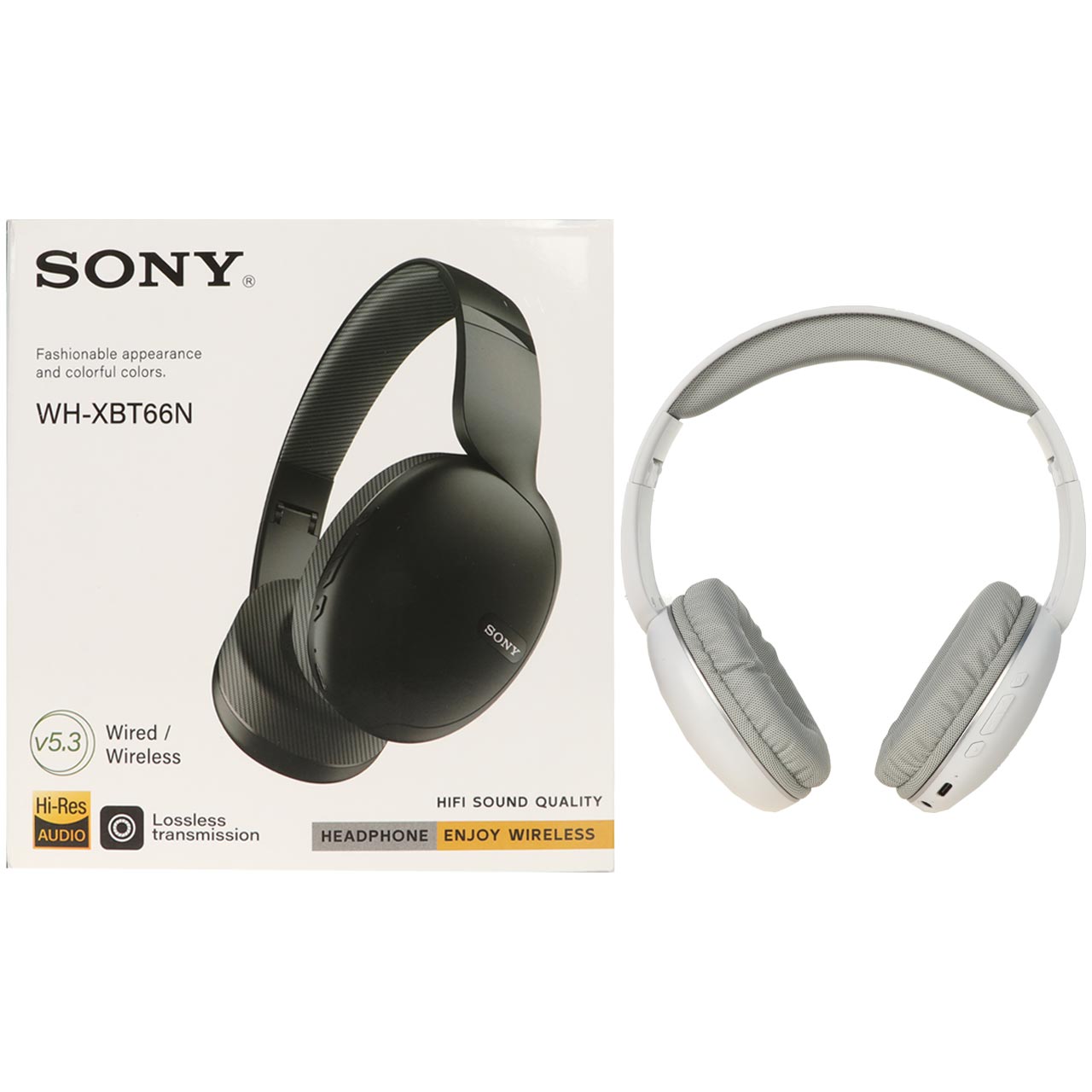هدفون بی سیم Sony مدل WH-XBT66N - سفید