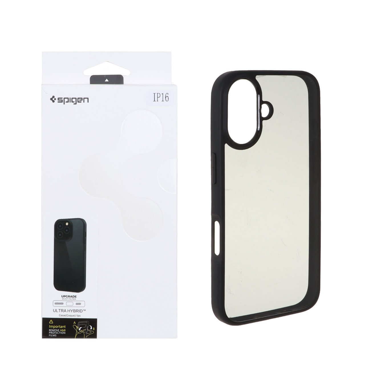 قاب اورجینال Spigen با توری اسپیکر فلزی Apple iPhone 16 - مشکی (پک دار)