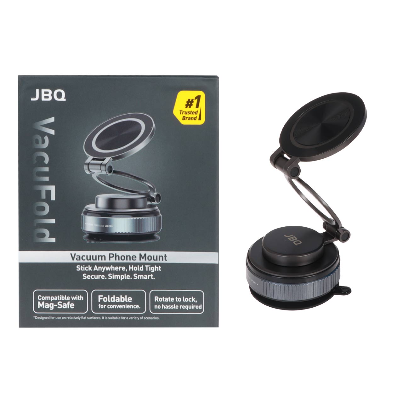 هولدر گوشی موبایل مگنتی JBQ مدل Vacufold N253412 - خاکستری (گارانتی شش ماهه رصاصی)