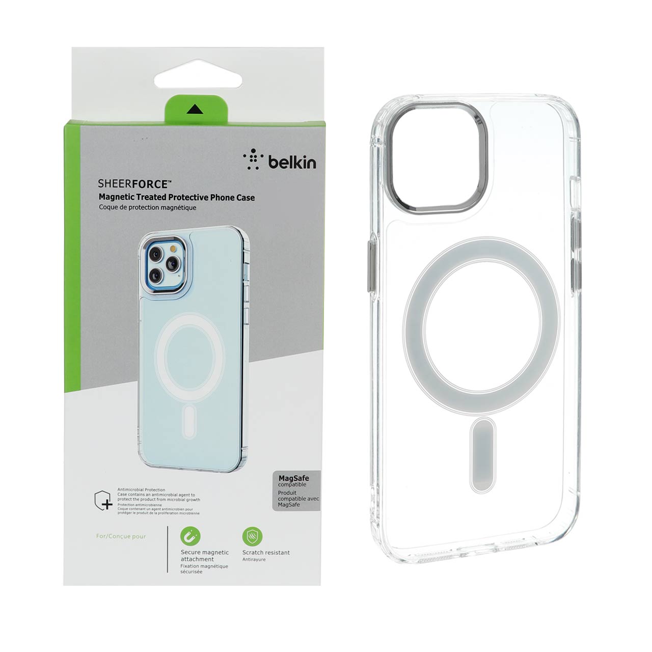 قاب belkin شفاف Magsafe مدل Apple iPhone 13 / iPhone 14 (پک دار)