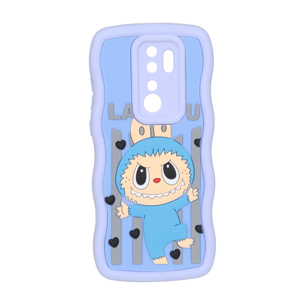 قاب کنگره ای عروسک برجسته محافظ لنزدار Xiaomi Redmi Note 8 Pro - طرح 66