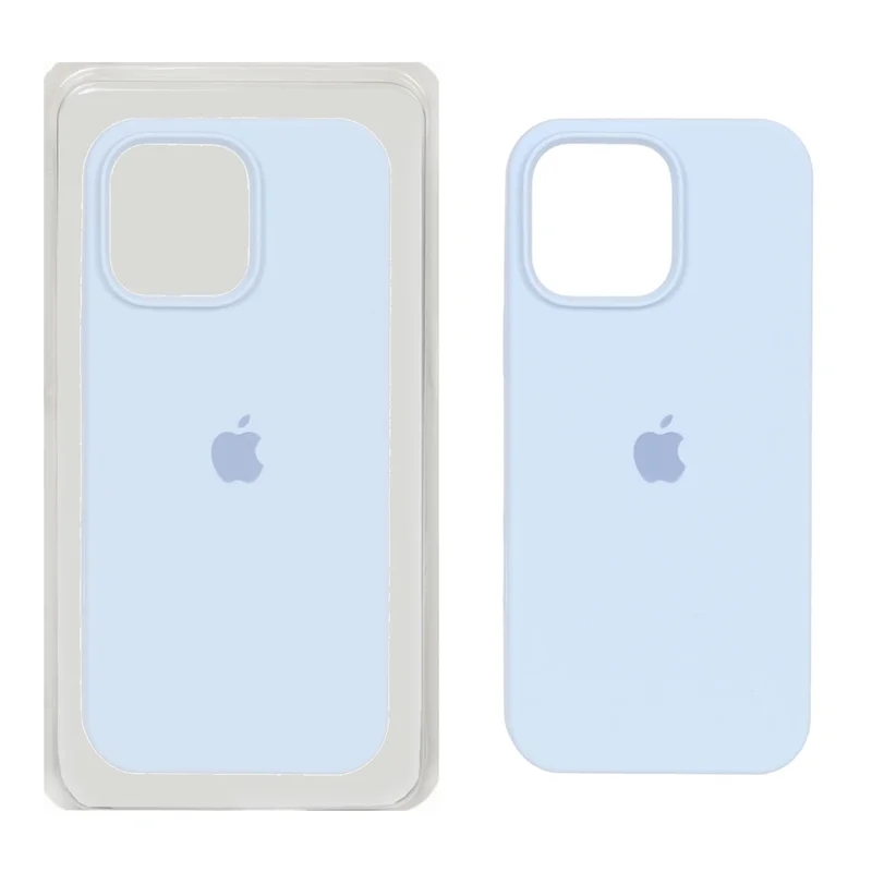 قاب سیلیکونی پاک کنی اورجینال Apple iPhone 16 Pro Max - آبی کبریتی (پک اصلی )