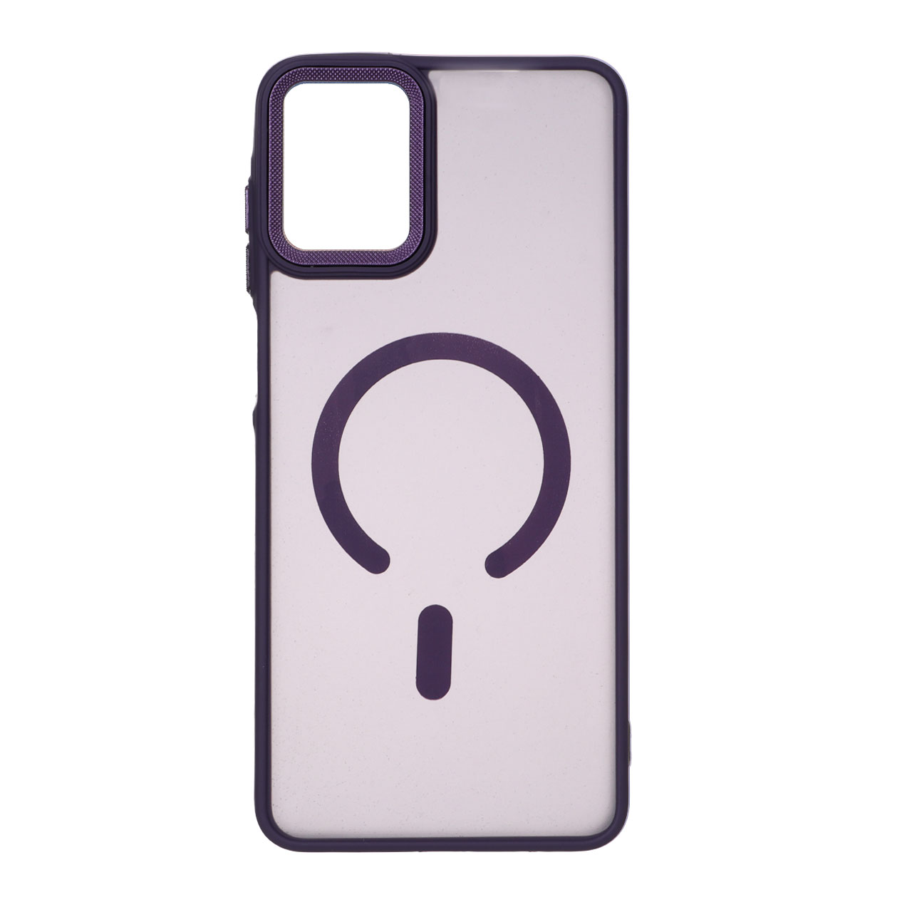 قاب مات لنز کربن طرح مگ سیف دور رنگی Samsung Galaxy A07 - بنفش