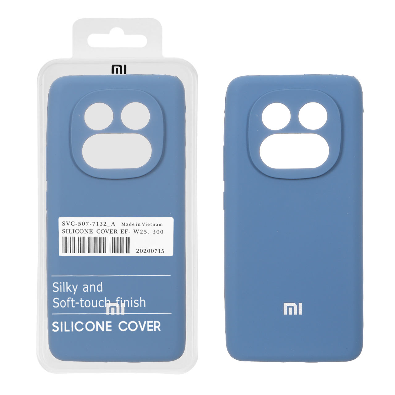 قاب سیلیکونی پاک کنی اورجینال درجه یک Xiaomi Redmi Note 14 Pro 5G / Redmi Note 14 Pro Plus 5G / Poco X7 5G - آبی تیره (پک دار) - NTC