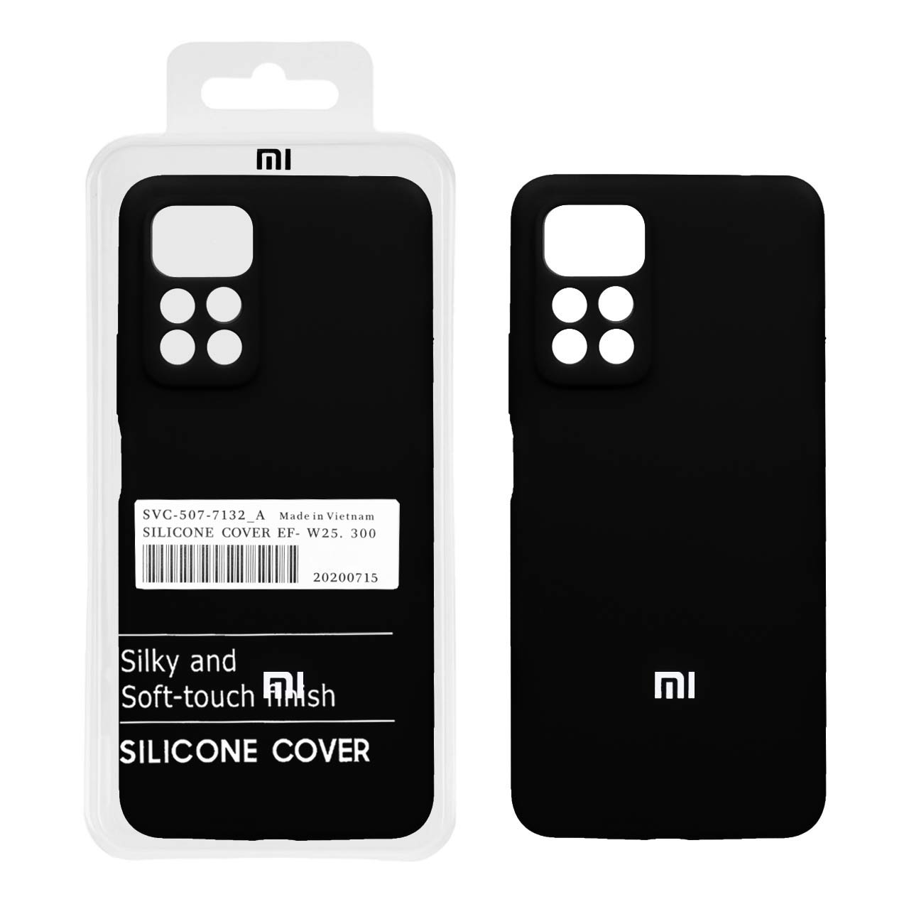 قاب سیلیکونی پاک کنی اورجینال درجه یک Xiaomi Redmi Note 11 Pro Plus - مشکی (پک دار)